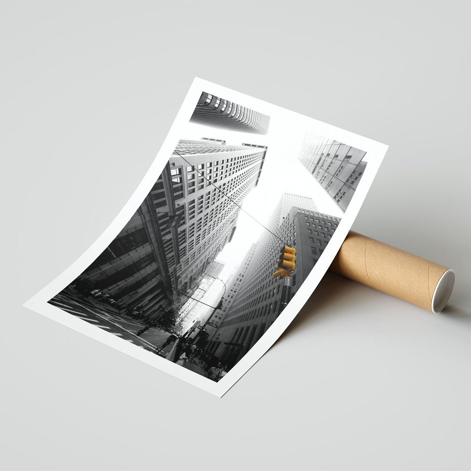 Plakat bez ramy 21x30 - Miejskie Wieże - miasto, wieżowce