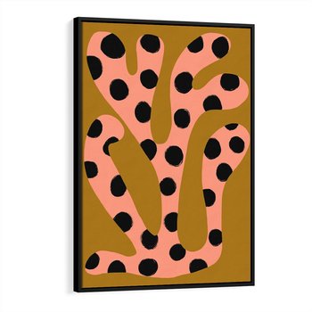 Obraz w ramie 50x70 - Rozkwitająca Wolność Boho - abstrakcyjne boho kształty, dziwne - rama czarna