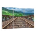 Obraz na płótnie 120x80 - Most Kolejowy - Tropy Podróży w Nocnej Ciszy - most, kolej