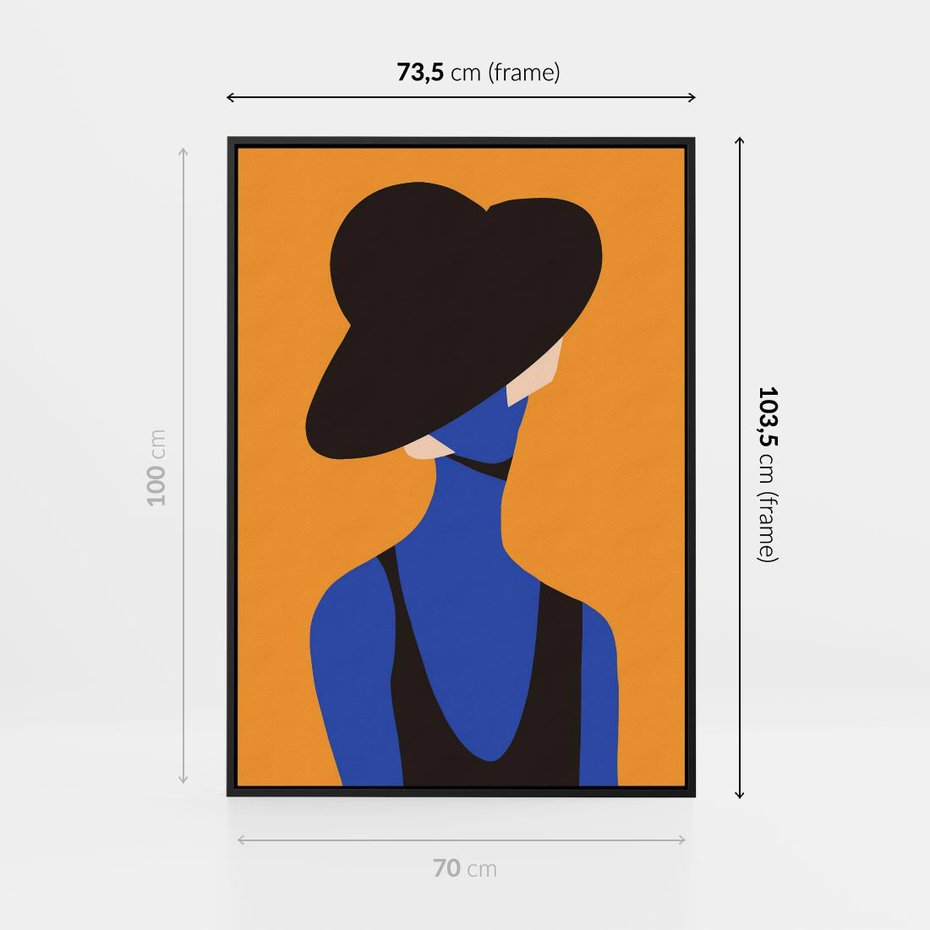 Obraz w ramie 70x100 - Zaklęte Zniknięcie - sztuka nowoczesna, plakat - rama czarna