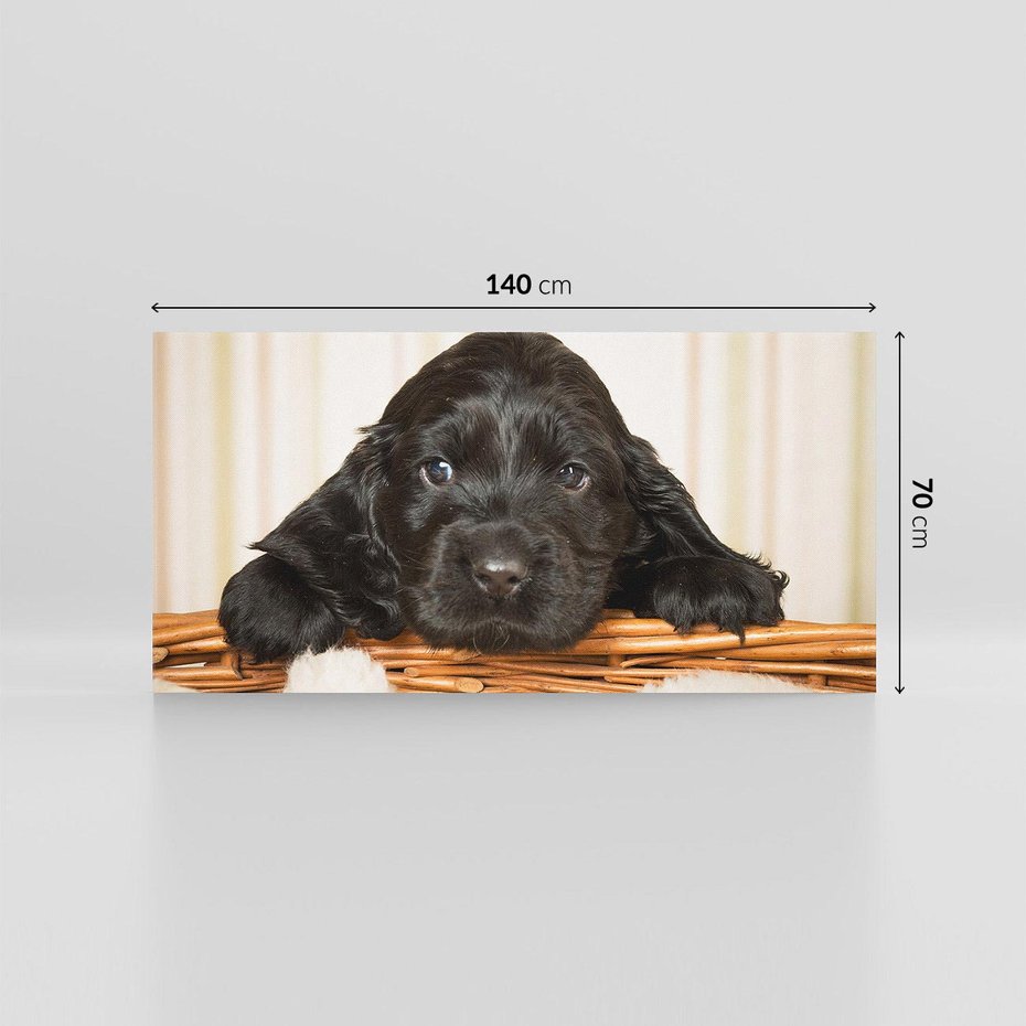 Obraz na płótnie 140x70 - Uroczy szczeniak w akcji - piesek, szczeniak