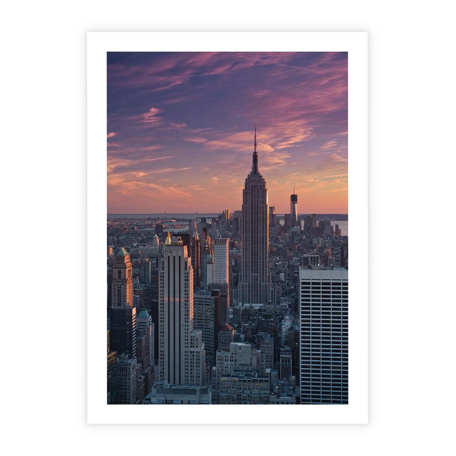 Plakat bez ramy 30x40 - Nowy Jork - Błyskawice Manhattanu - Nowy Jork, Manhattan