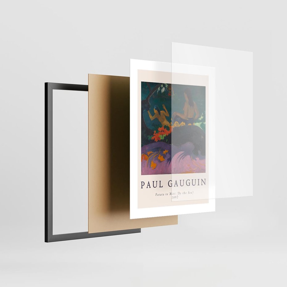 Plakat w ramie 30x40 - Paul Gauguin: Reprodukcja - Paul Gauguin, reprodukcja - rama czarna