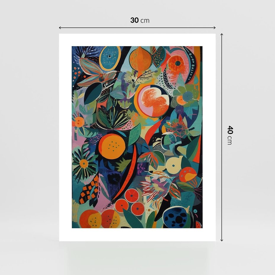 Plakat bez ramy 30x40 - Echa Nietuzinkowych Wzorców - abstrakcyjny obraz olejny, jak picasso