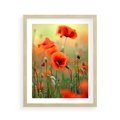 Plakat w ramie 40x50 - Makowa Pasja - maki, kwiaty - rama drewno