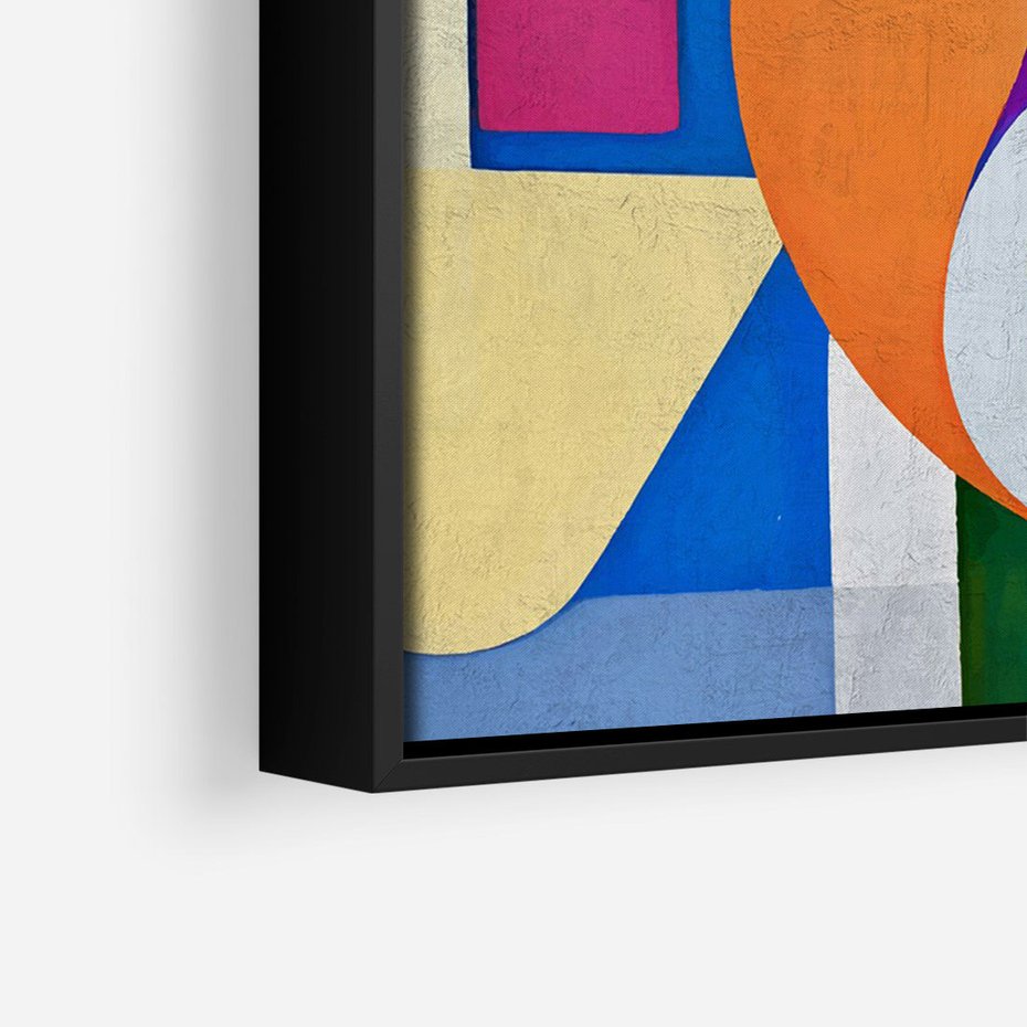 Obraz w ramie 50x70 - Migotliwe Impulsy Dźwięku - różne geometryczne formy, koła - rama czarna