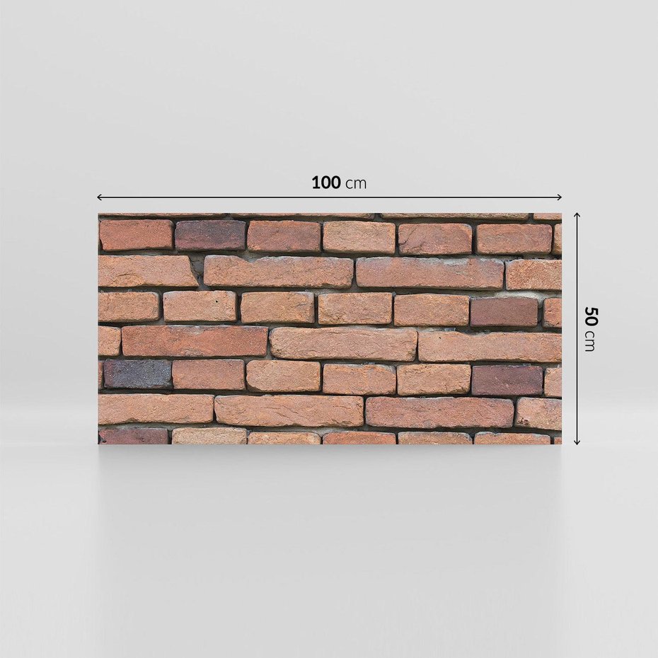 Obraz na płótnie 100x50 - Mur cegieł: industrialny urok - cegły, mur