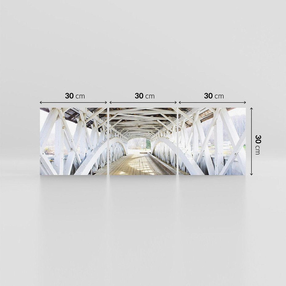 Obraz na płótnie 90x30 - Klimatyczny most w Ameryce - stary most, Ameryka