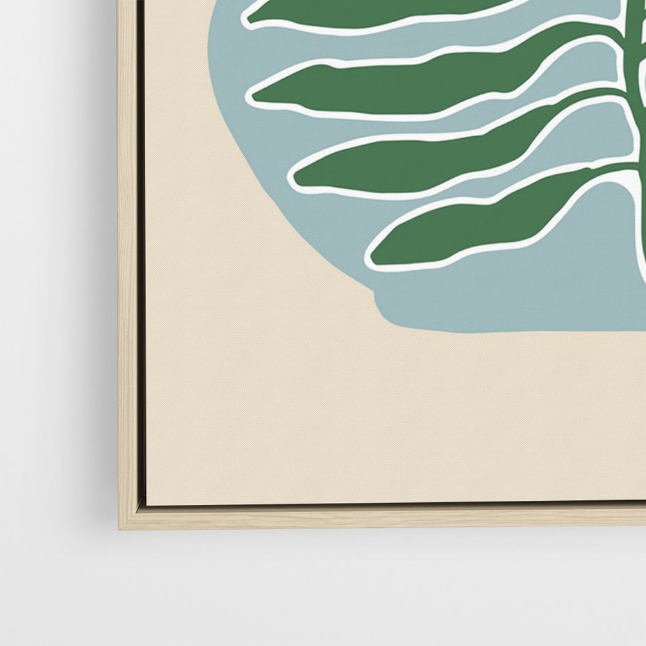 Obraz w ramie 50x70 - Wewnętrzne Spektrum - boho styl, wazon - rama drewno