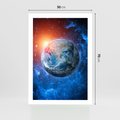 Plakat bez ramy 50x70 - Planeta w nieskończoności - ziemia, kosmos