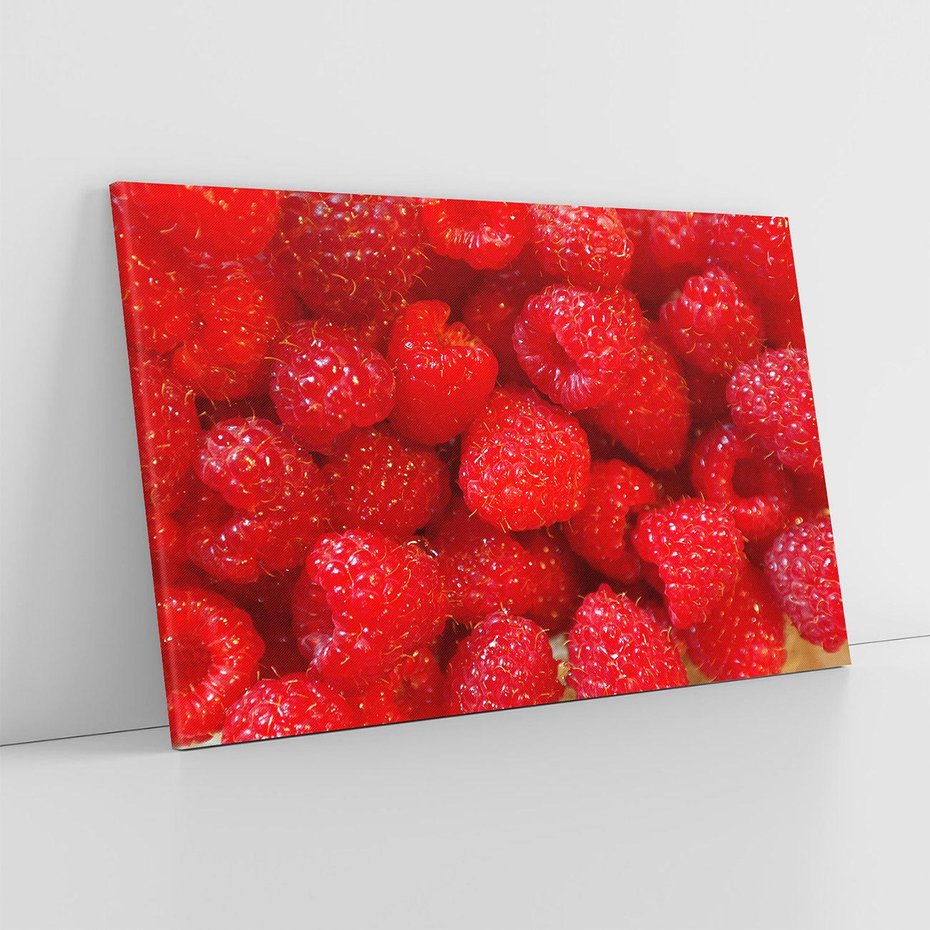 Obraz na płótnie 120x80 - "Maliny - Owocowy Raj - maliny, owoce