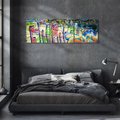 Obraz na płótnie 120x40 - Kolorowy wyraz - graffiti