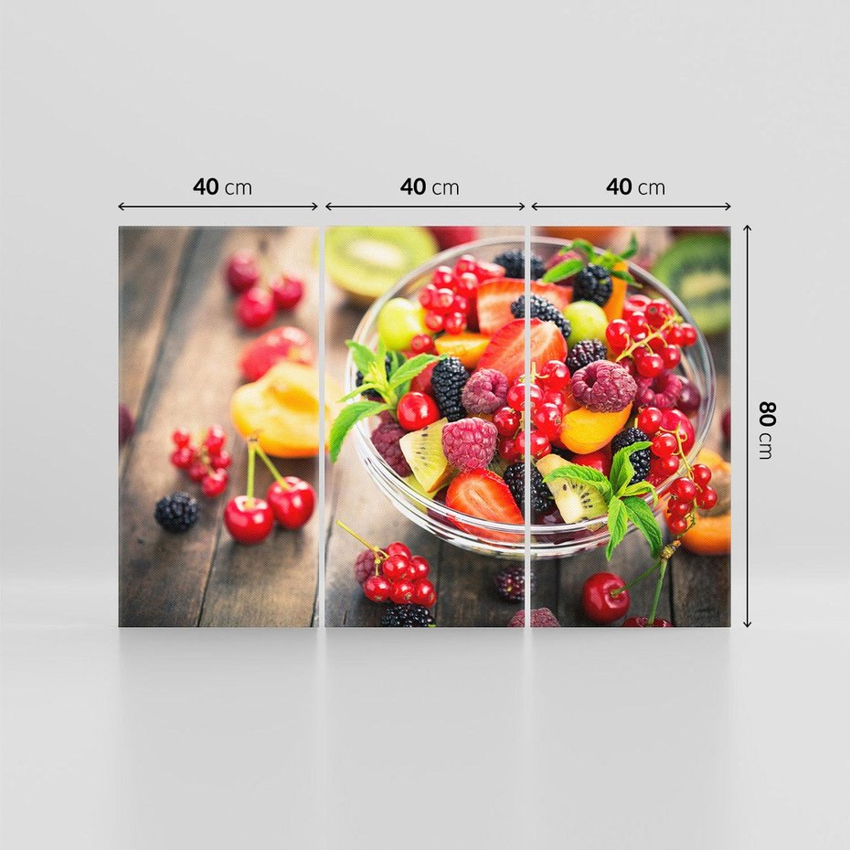 Obraz na płótnie 120x80 - Kulinarne rozkosze - miska, owoce