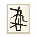 Plakat w ramie 50x70 - Impresje Wymiaru - linie, abstrakcja - rama drewno