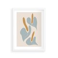 Plakat w ramie 30x40 - Kwiaty Pasteli - kwiaty, nowoczesne i minimalistyczne - rama biała