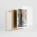 Plakat w ramie 50x70 - Urok uliczki: perspektywa miasta - uliczka, perspektywa - rama drewno