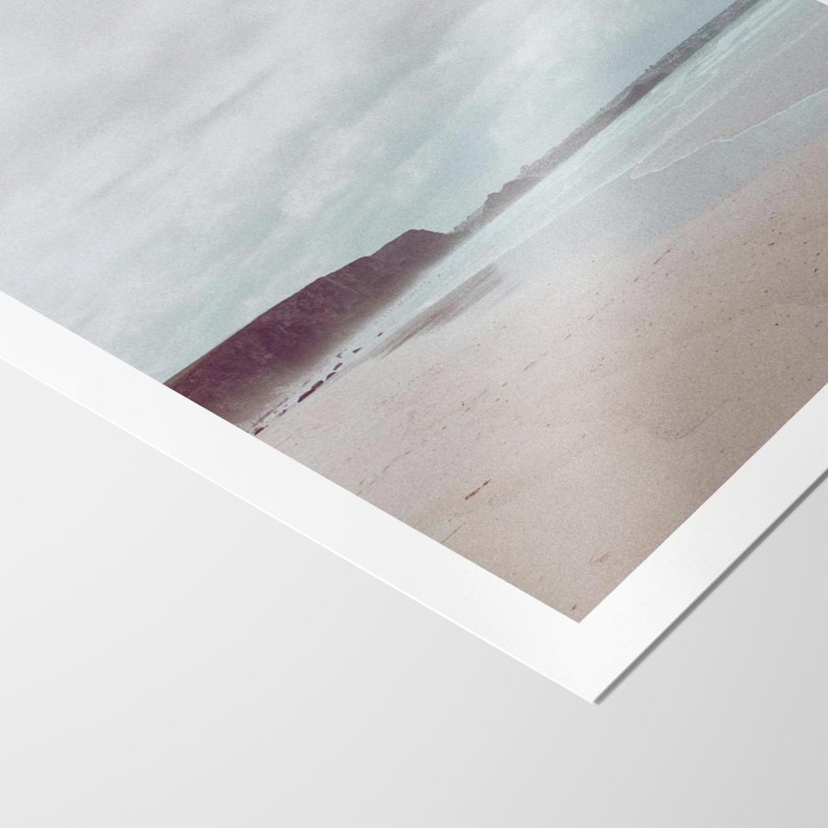 Plakat bez ramy 21x30 - Mglista Plaża - plaża, mglisty krajobraz