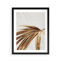 Plakat w ramie 40x50 - Egzotyczny Blask - złote, liście - rama czarna