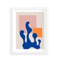 Plakat w ramie 40x50 - Bezgraniczna Galeria Plam - abstrakcja, nowoczesny plakat - rama biała