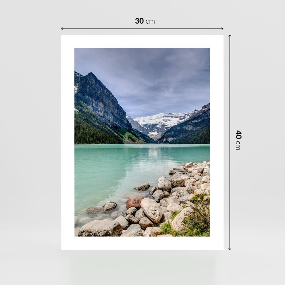 Plakat bez ramy 30x40 - Górskie jezioro - spokój i piękno - jezioro, górskie