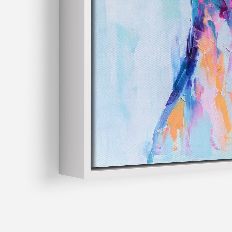 Obraz w ramie 50x70 - Cześć! Jak się Masz? - obraz olejny, zabawna sztuka - rama biała