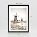 Plakat w ramie 30x40 - Wiejskie Młyny: Rustykalna Fotografia - młyny, rustykalna fotografia - rama czarna