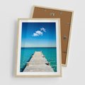 Plakat w ramie 50x70 - Letnie Morskie Uczucie - morze, pomost - rama drewno