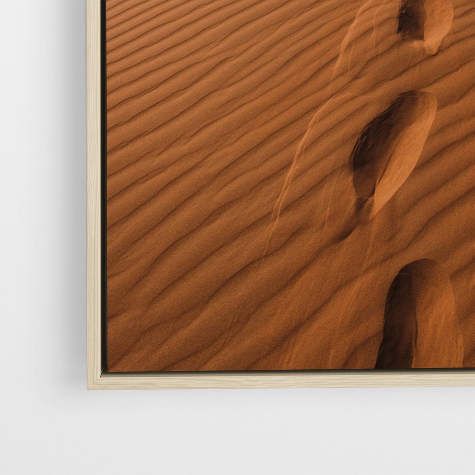Obraz w ramie 80x120 - Piasek pustyni w ogniu - pustynia, piasek - rama drewno