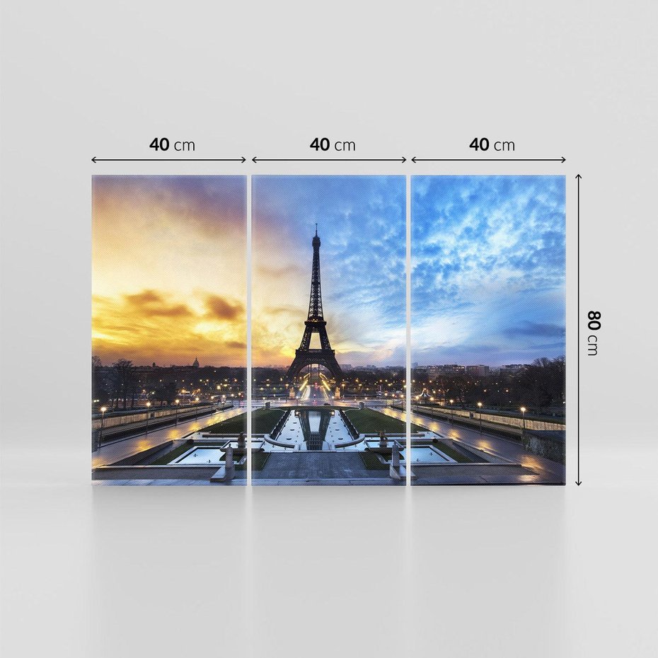 Obraz na płótnie 120x80 - Romantyczny Paryż - Wieża Eiffla w blasku - Paryż, Wieża