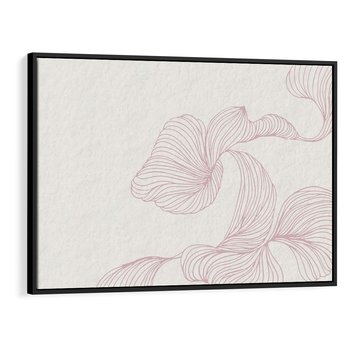 Obraz w ramie 70x50 - Szept marzeń i tajemnic - abstrakcyjne, roślinne ornamenty - rama czarna