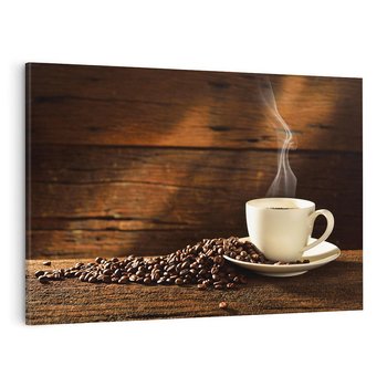 Obraz na płótnie 100x70 - Kawowe uniesienie w filiżance - kawa, filiżanka