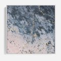 Obraz w ramie 80x80 - Elegancja i Wyrafinowanie - marmur, złoto - rama biała