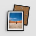 Plakat w ramie 40x50 - Słońce i Suche Drzewo - pustynia, suche - rama czarna