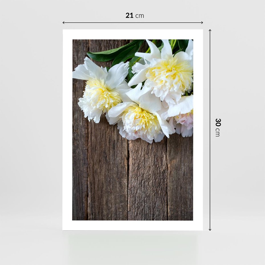 Plakat bez ramy 21x30 - Relaksująca Harmonia - kwiaty, spa