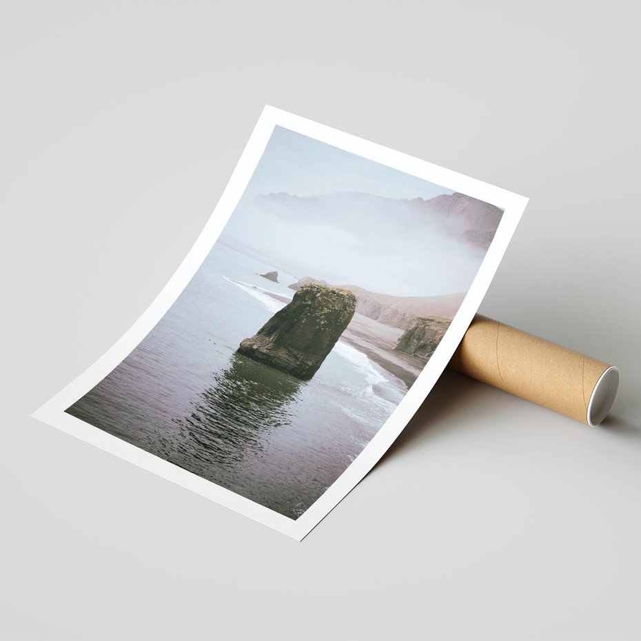 Plakat bez ramy 50x70 - Północna Dzikość: Skaliste Klify nad Morzem - skały, klify