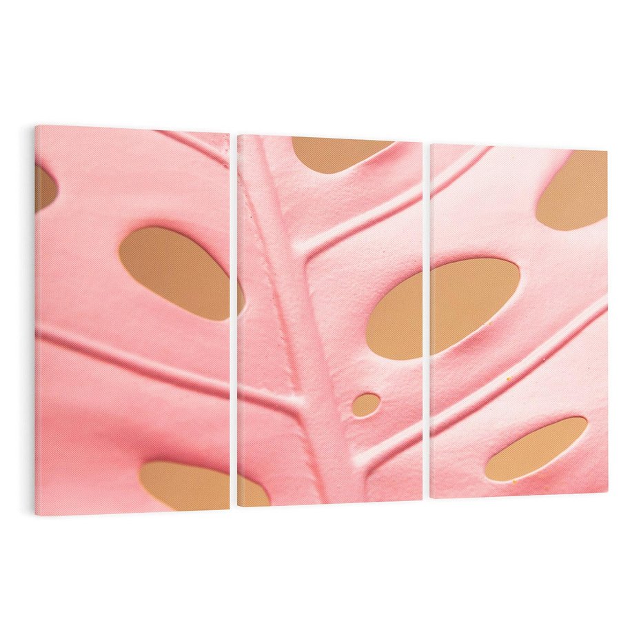 Obraz na płótnie 120x80 - Różowa monstera w pełnym rozkwicie - różowa, monstera