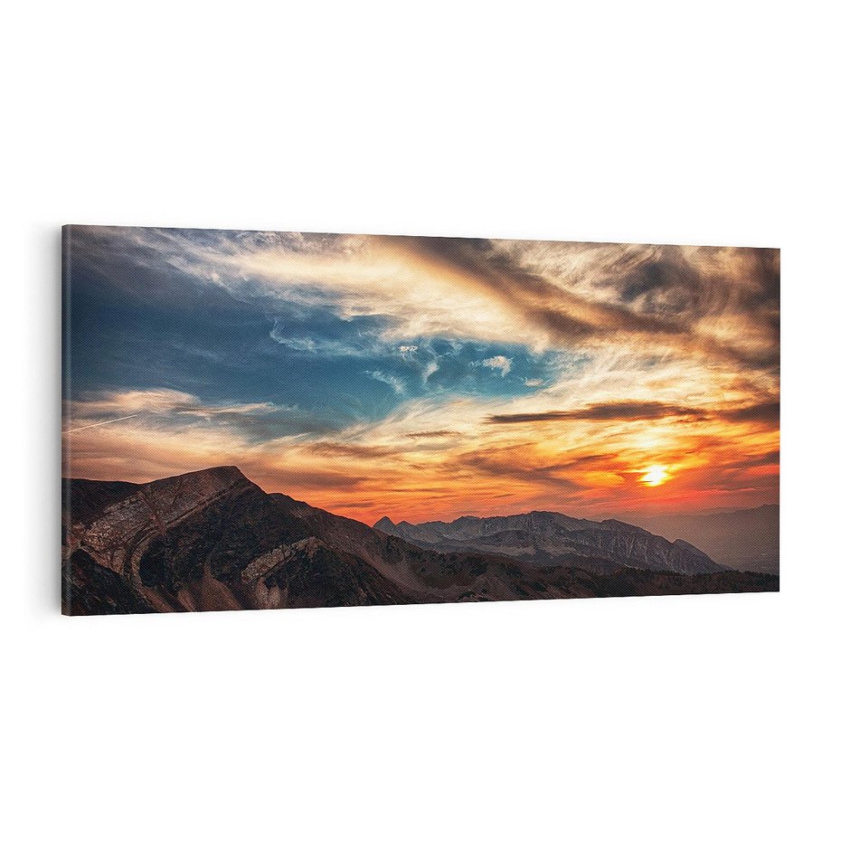 Obraz na płótnie 120x60 - Górski pejzaż w harmonii - góry, krajobraz
