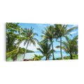 Obraz na płótnie 100x50 - Rajski wypoczynek - palmy, morze