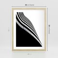 Plakat w ramie 40x50 - Architektoniczna Fala - architektura, falowany budynek - rama drewno