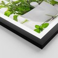Plakat w ramie 40x50 - Kwiaty i zioła w restauracji - kwiaty, zioła - rama czarna