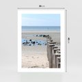 Plakat bez ramy 30x40 - Fale na falochronie nad morzem - morze, falochron