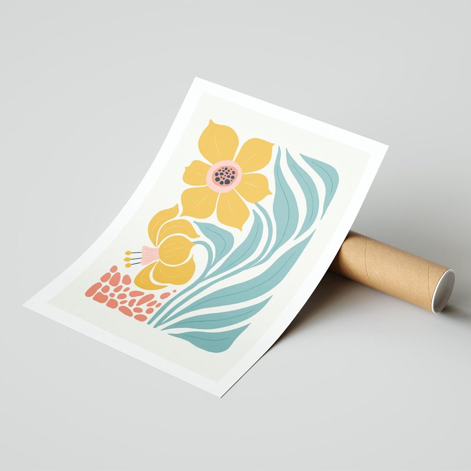 Plakat bez ramy 50x70 - Pastelowa Piękność - nowoczesna sztuka, plakat