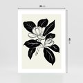 Plakat bez ramy 30x40 - Spojrzenie w kształty kwiatów - kwiaty magnolii, minimalizm