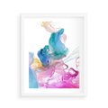 Plakat w ramie 40x50 - Abstrakcyjne Pastelowe Piękno - abstrakcja, pastelowe - rama biała