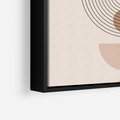 Obraz w ramie 50x50 - Strukturalne Kształty Postępu - boho plakat, minimalizm - rama czarna