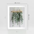 Plakat w ramie 40x50 - Uwodzicielska zieleń eukaliptusa - eukaliptus, zielone - rama biała