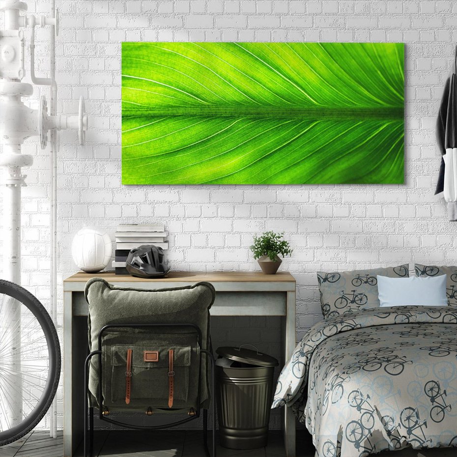 Obraz na płótnie 100x50 - Abstrakcja: interpretacje w liściach - liść, abstrakcja