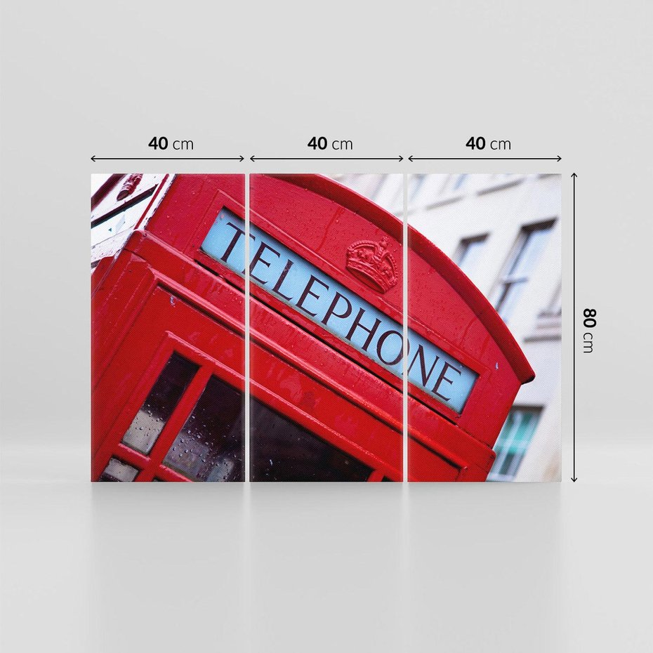 Obraz na płótnie 120x80 - Budka Telefoniczna Londyn - Ikona Brytyjskiego Stylu - budka, telefoniczna