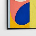 Obraz w ramie 50x70 - Harmonia Kolorowych Impulsów - abstrakcyjne geometryczne kształty, olejny obraz - rama czarna