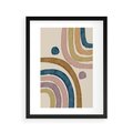 Plakat w ramie 40x50 - Kształtujące Inspiracje - abstrakcyjne tęcze, kompozycja - rama czarna